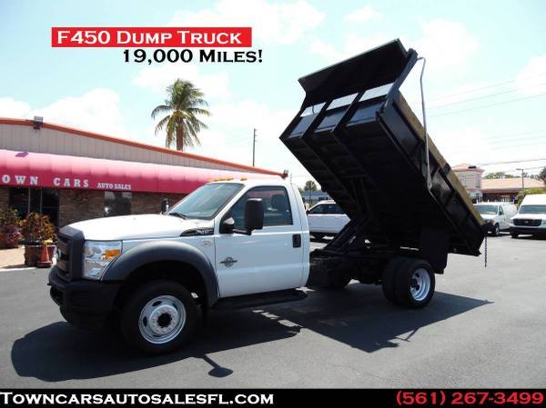 Photo Ford F450 DUMP BODY TRUCK Dually Diesel Flatbed DUMP TRUCK $49,000