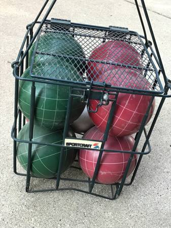 VTG Sportcraft Bocce Ball Set Game Complete w carrying tote VGC $65