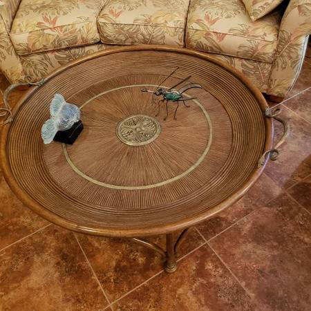 Photo maitland smith bamboo round table $495