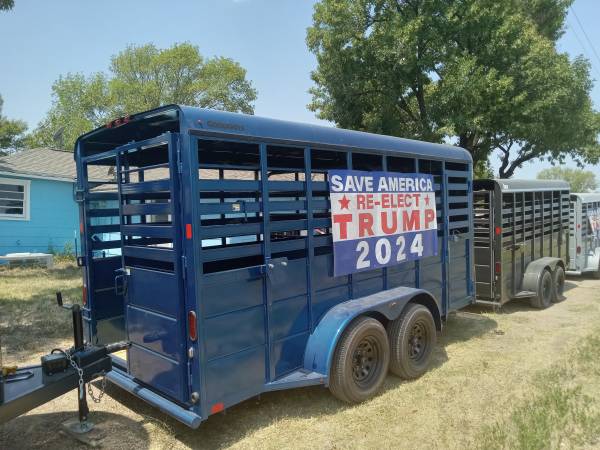 Photo 16 ft stock trailer $8,995