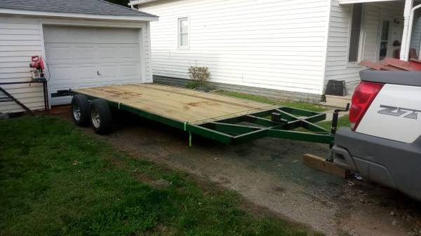 20 ft dovetail car trailer (home built) $1,500