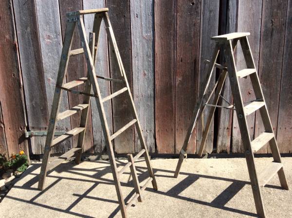 Photo 5 ft  6 ft Painters Ladders Can be used or for decoration too