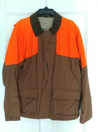 Photo LL Bean Hunter Hunting Jacket Safety Blaze Orange Size L Reg, Like New $59