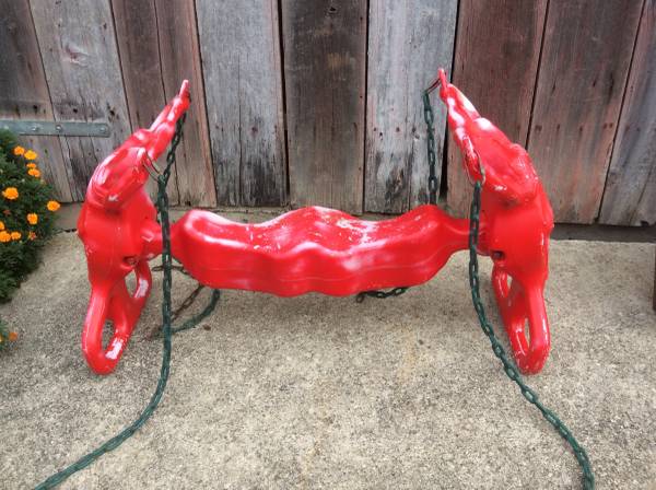 Photo Playstar Bronco Rider Horse Glider Double Swing with chains $40