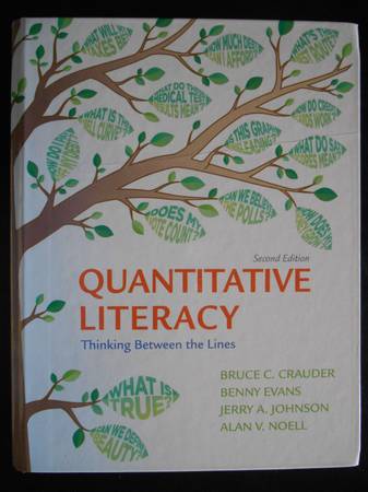 Photo QUANTITATIVE LITERACY Thinking Between the Lines (2nd edition) by B.Cr $50