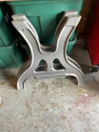 Photo Cast iron Table Legs - Industrial cast iron furniture design $350
