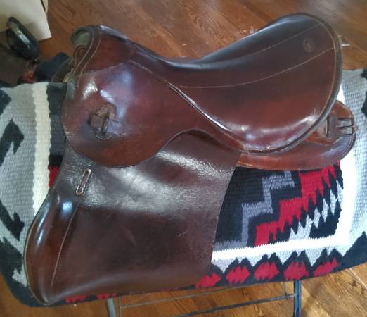 Photo Cavalry Officers Saddle (German) All original, authentic JWA WWII era $450