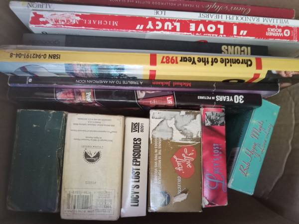 Photo I love lucy ..marilyn... books and VHs $35