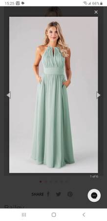 Kennedy Blue Bridesmaid Dress Size 16 Sea Glass $50