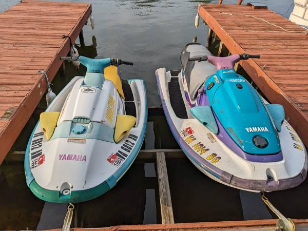 Photo Two Yamaha jet skis with trailer $2,900