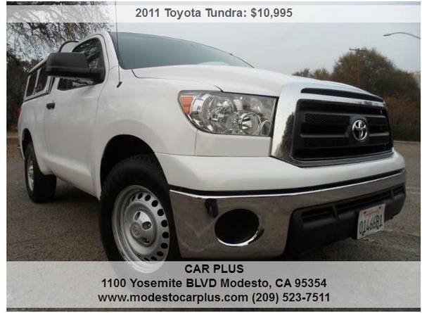 2011 TOYOTA TUNDRA SINGLE CAB SHORT BED WITH CAMPER SHELL ONE OWNER