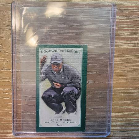 Photo 2016 Upper Deck Goodwin Chions Cloth Mini Lady Luck 25 Tiger Woods $50