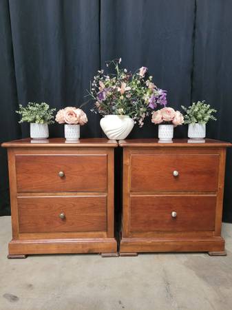 Photo Large Solid Wood Nightstands $200