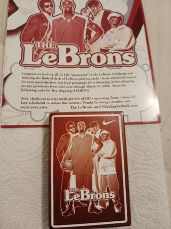Photo THE LeBrons 2006 New deck of cards in plastic $30