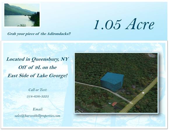Photo 1.05 Acre on East Side of Lake George NY $41,500