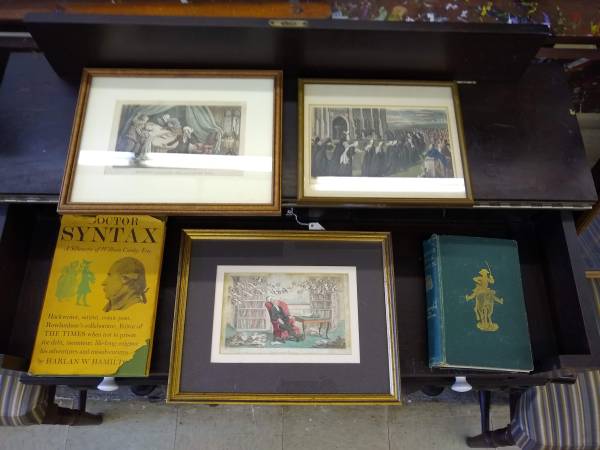 Photo Dr. Syntax Antique Collection  Color Engravings  Books $200