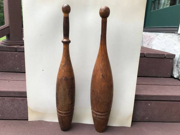 Photo Vintage Indian Clubs Exercise Pins $30
