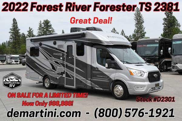Photo 2022 Forest River Forester TS 2381 Class C 3.5L EcoBoost Gas Motorhome $88,888
