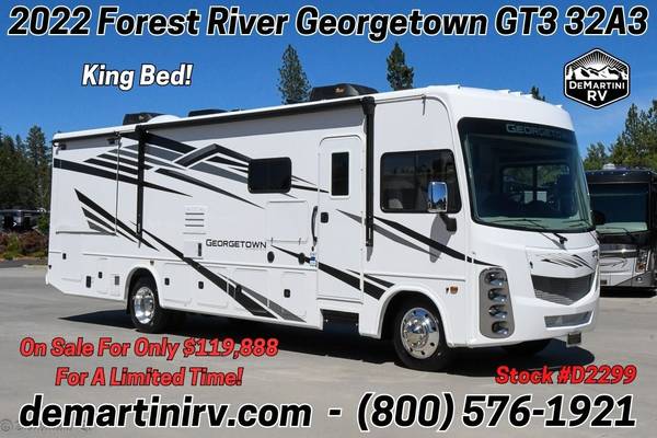 Photo 2022 Forest River Georgetown GT3 32A3 Double Slide Class A Motorhome $119,888
