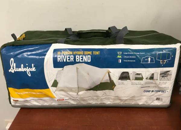 Photo New Slumber Jack 10 Person Hybrid Dome Tent River Bend $100