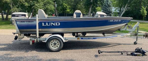 1989 Lund Stinger 16 fishing boat $4,000