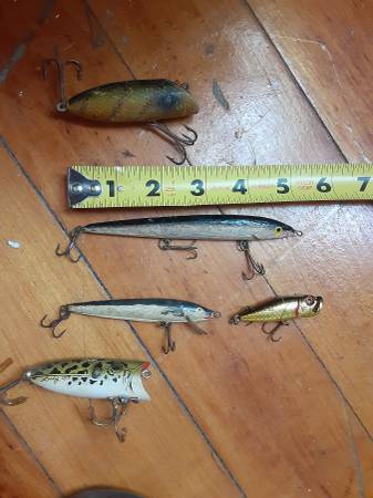 Photo 6 Antique Floating Fishing lures $35