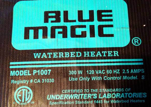 Photo Blue Magic Solid State Hi-Watt Waterbed Heater and control unit P1007 $35
