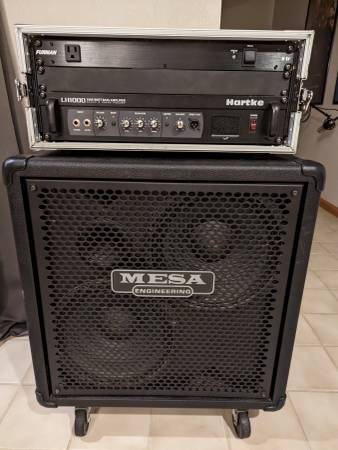Photo Hartke Bass Amp and Mesa Boogie Cabinet $1