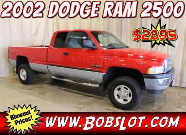 Photo 2002 Dodge Ram 2500 Pickup Truck 4x4 Diesel Extended Cab - $2,895 (green bay)