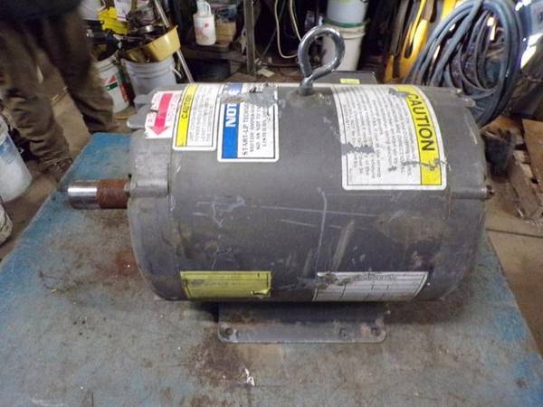 Photo Baldor Reliance 3 HP Industrial Motor- 100 Pounds- Tested And Works $265