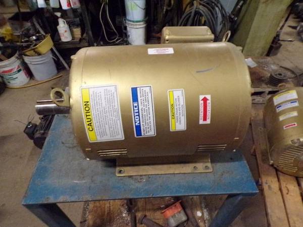 Photo Baldor Super E 15 HP Motor- 265 Pounds- Tested and Works $495