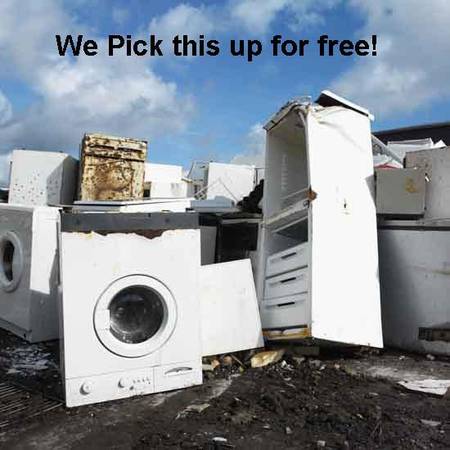 Photo Electronic Computer Appliance Engine Motor Metal Recycle Scrap Pick Up