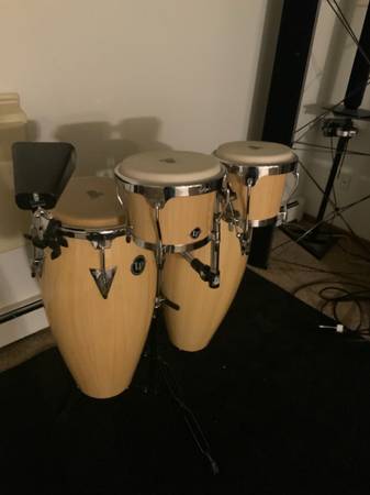 Photo LP Congas and Bongos w stands  extras $425