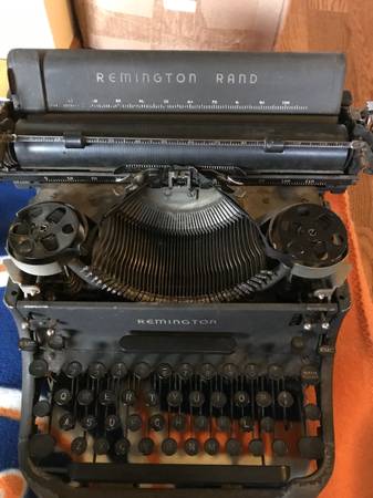 Photo Black Remington Rand Typewriter Antique and Vintage $200