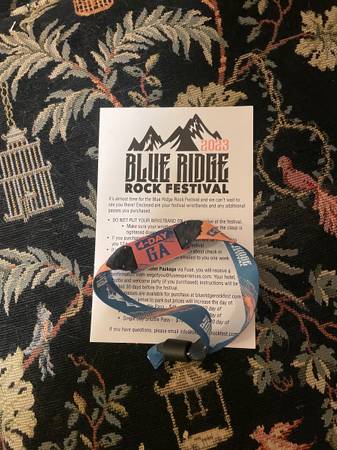 Photo Blue ridge rock festival 4 day pass $200