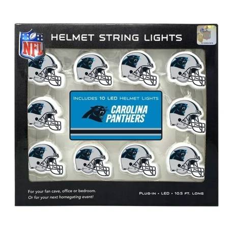 NFL Carolina Panthers LED Helmet String Lights 10.5 Feet MANCAVE PARTY $20