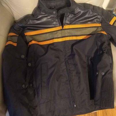 Photo Motor Cycle Jacket (removeable liner and armor) NEW without Tags $60