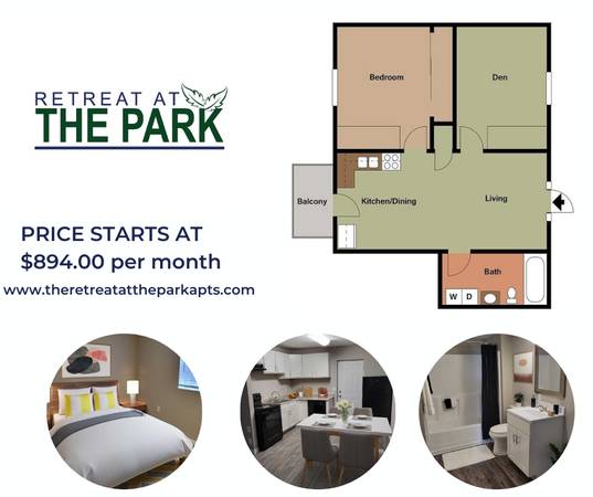 Photo Your New Home Is Just A Click Away The Retreat at The Park Apartments $914