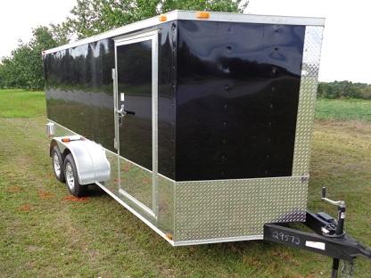 $1,200, GP NEW 2016 Wells Cargo Box 7x16 Black Utility Cargo Trailer ...