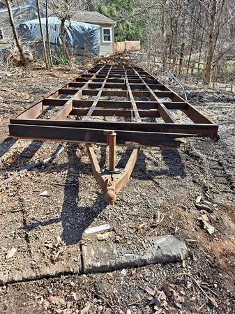 Photo 8 x 40 TINY HOUSE Trailer Frame with 2 axles and hitch, $1,000