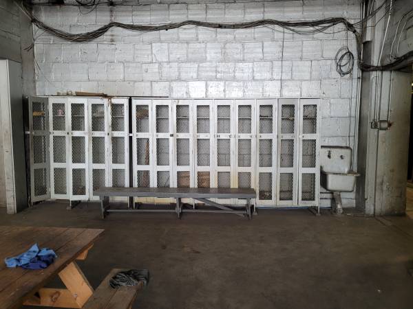 Photo FREE Very Old Wood Lockers with Hasps