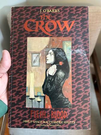 Photo J.O. Barr The Crow flesh and blood graphic novel $5