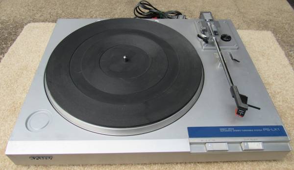 Photo Sony PS-LX1 Manual Direct Drive Turntable Works Great No Dust Cover $45