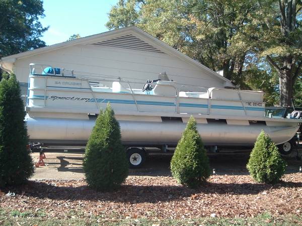 Photo 1994 Spectrum Cruiser 24ft Pontoon Boat - $6,000 (Mebane) lsaquo image 1 of 24 rsaquo Bason Rd near Mebane Rogers Rd. (google map)