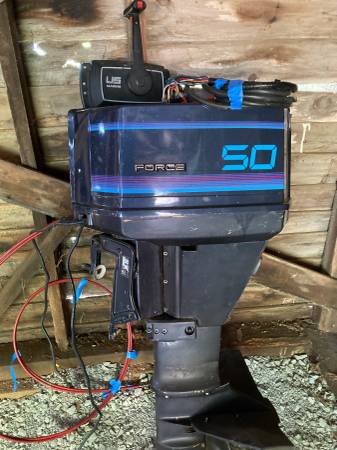 Force 50HP Outboard Motor with Controls and Cables $595