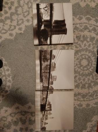Photo 3 piece city bridge scape mounted canvas $10