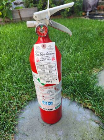 Photo 5 lb HALON Fire Extinguisher $85