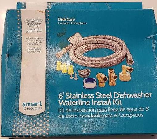 6 ft. Stainless Steel Dishwasher Installation Kit with Straight Cord $15