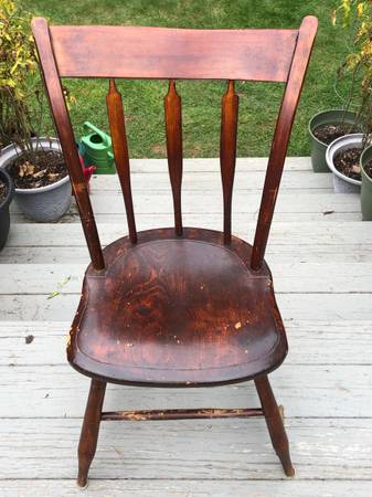 Photo Antique 1823 19th C Arrow-back WINDSOR Chair W Bowen - Bowenton Roadstown NJ $85