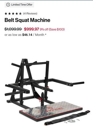 Photo Belt Squat Machine $500